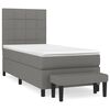 vidaXL Box spring postelja z vzmetnico temno siva 100x200 cm blago