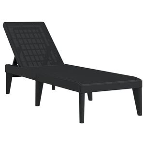 vidaXL Ležalnik antraciten 186x60x29 cm PP