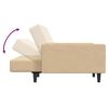 vidaXL Kavč dvosed z leži&scaron;čem krem žamet