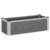 vidaXL Vrtna visoka greda Siva 75 x 30 x 22 cm WPC in aluminij