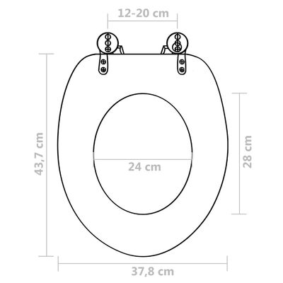 vidaXL Deska za WC školjko s pokrovom 2 kosa mediapan kamni