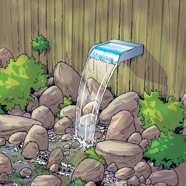 Ubbink Nevada vodni slap 30 cm iz nerjavečega jekla kaskada