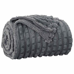 vidaXL Odeja Temno siva 240 x 220 cm 9.41 kg Flis