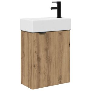 vidaXL Kopalni&scaron;ka omarica s tapo Artisan hrast 45,5 x 22,5 x 84 cm