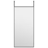 vidaXL Ogledalo za vrata črno 30x60 cm steklo in aluminij