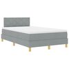 vidaXL LED Box Spring Postelja Svetlo siva 120 x 200 cm blago