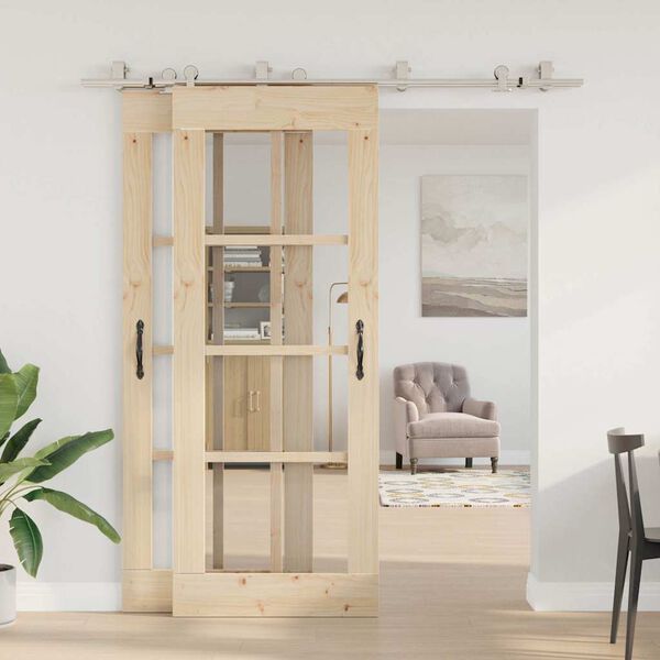 vidaXL Oprema za drsna vrata 200 cm nerjaveče jeklo srebrne barve