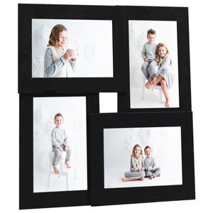 vidaXL Foto okvir za 4x(10x15 cm) fotografije črn MDF