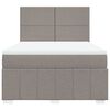 vidaXL Box spring postelja z vzmetnico taupe 140x190 cm blago