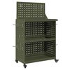 vidaXL Vozik za orodje Olivno zelena 65 x 35 x 111 cm Mlinjeni jeklo