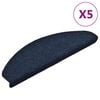 vidaXL Preproge za stopnice, samolepilne, 5 kosov, 65x21x4 cm, temno modre, polkrožne, velike