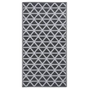 vidaXL Zunanja preproga ARAKIL črna 190x290 cm PP