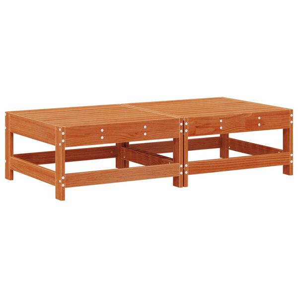 vidaXL Vrtna podlaga Masivna borovina Voskan Rjava