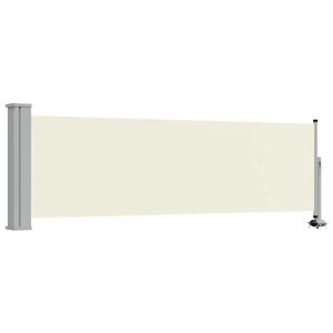 vidaXL Zložljiva stranska tenda za teraso 80x300 cm krem