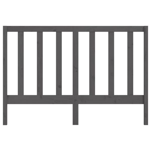 vidaXL Posteljno vzglavje sivo 166x4x100 cm trdna borovina