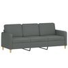 vidaXL Trosed svetlo siv 180 cm blago