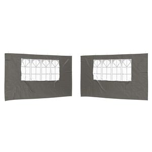 vidaXL Stranska stena zabavnega &scaron;otora 2 pcs 400 x 195 cm Antracit