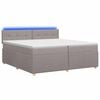 vidaXL Postelja boxspring z vzmetnico Taupe 200 x 200 cm Blago