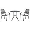 vidaXL Vrtni stoli 3 kosi antracit prašno barvano jeklo