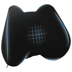 vidaXL Poglavni vzglavnik Črna 40 x 32 x 13 cm Spominska pena