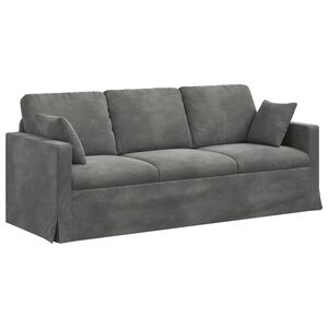 vidaXL Kavč Temno siva 198 x 78 x 80 cm Žamet