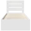 vidaXL Konstrukcija postelje Bela 100 x 200 cm Masivno borovo les