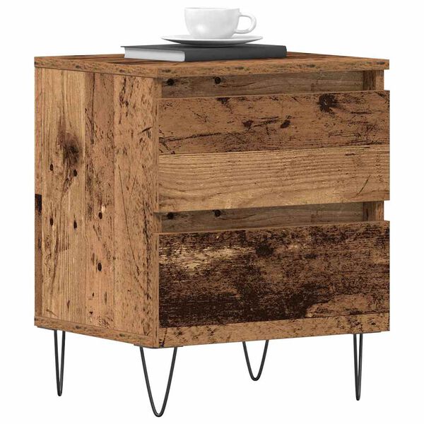 vidaXL Nočna omarica 2 pcs Star les 40 x 35 x 50 cm Konstruiran les