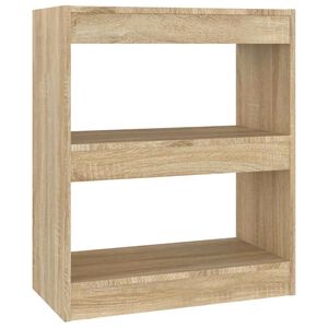 vidaXL Knjižna omara/pregrada sonoma hrast 60x30x72 cm
