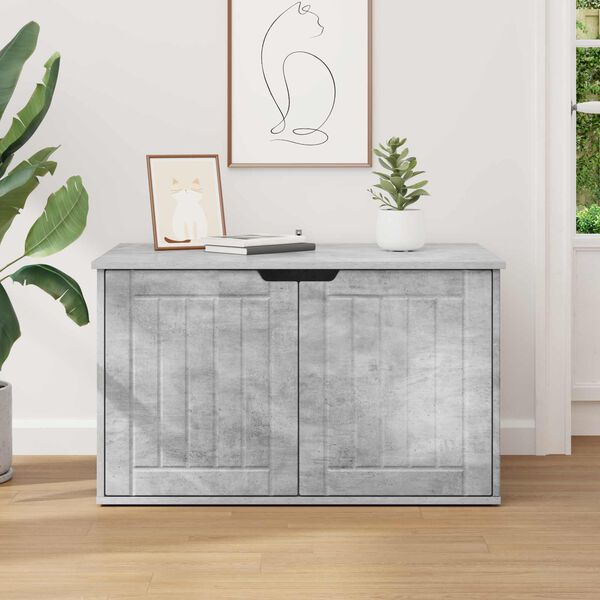 vidaXL Mačja hi&scaron;a Beton 85 x 55 x 50,5 cm Konstruiran les