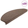 vidaXL Stopni&scaron;čne preproge 20 kosov 65x24x4 cm kavno rjave polkrožne velike