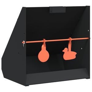 vidaXL Lovilec kroglic Črna 31 x 23 x 31,5 cm Jeklo