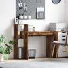 vidaXL Miza s polico Dimljeni oreh 100 x 40 x 90 cm Konstruiran les