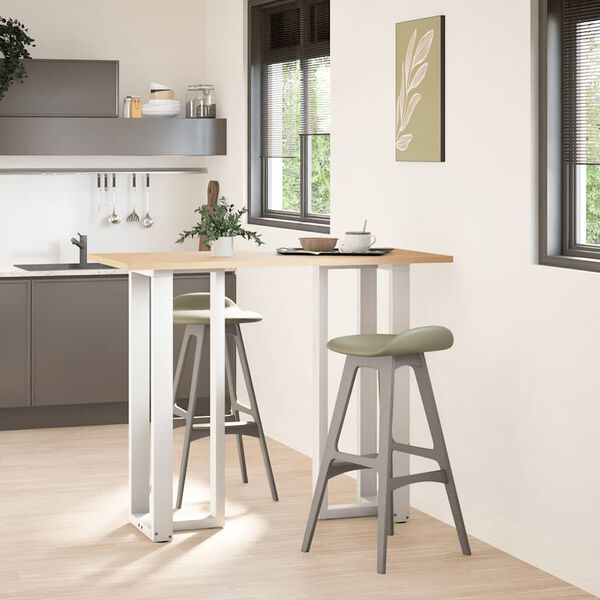 vidaXL Noge za barsko mizo v obliki črke T, 2 kosa, bele barve, 40x35x(110-111) cm, jeklo