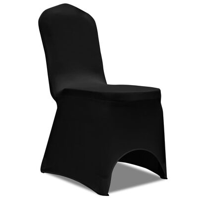 vidaXL Prevleka za stol raztegljiva črna 24 kosov