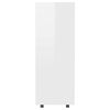 vidaXL Garderobna omara visok sijaj bela 80x40x110 cm iverna plo&scaron;ča