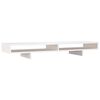 vidaXL Stojalo za zaslon belo 100x27x14 cm trdna borovina