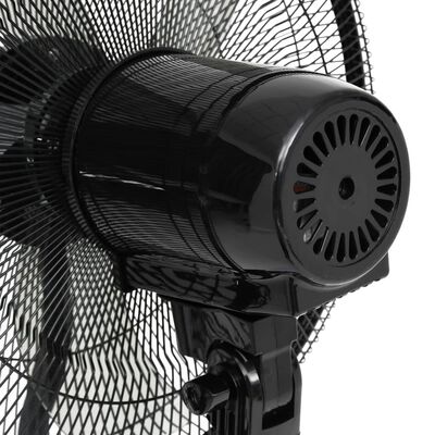 vidaXL Stoječ ventilator z daljinskim upravljalnikom črn