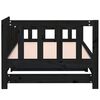 vidaXL Izvlečna dnevna postelja črna 2x(90x200) cm trdna borovina