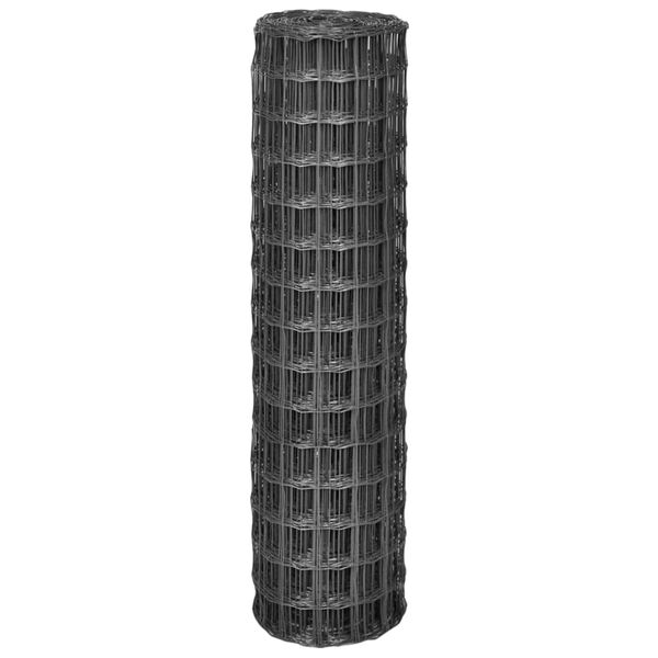 vidaXL Evro ograja iz jekla 10x1,5 m siva