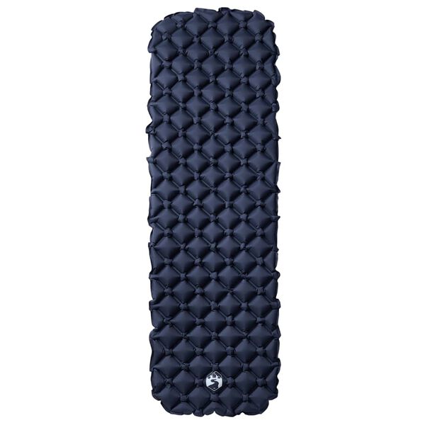 vidaXL Napihljivo ležišče za kampiranje za 1 osebo sivo 190x58x6 cm