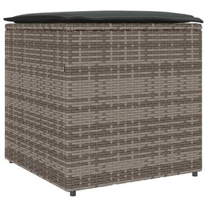 vidaXL &Scaron;katla za blazine Siva 50 x 50 x 50 cm poli ratan