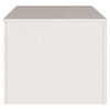 vidaXL Klubska miza Drammen Bela 99 x 55 x 45 cm Trdna borovina