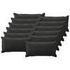 vidaXL Prevleka za blazino 12 pcs HOUTEN Črna 40 x 80 cm Žamet