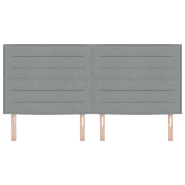 vidaXL Vzglavje z vzglavjem Svetlo siva 200 cm Umjetno usnje