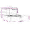 vidaXL Posteljni okvir bel iz trdnega lesa 180x200 cm