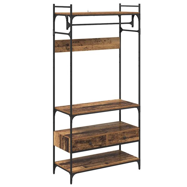 vidaXL Garderobna omara Star les 89 x 39 x 184,5 cm Konstruiran les