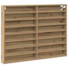 vidaXL Razstavna omara Montaža za steno Umetni hrast 100 x 8,5 x 75 cm