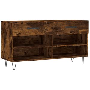 vidaXL Klop za čevlje dimljen hrast 102x35x55 cm inženirski les