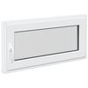 vidaXL Okno za klet RISOR 100 x 50 cm PVC in steklo Bela