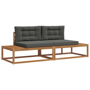 vidaXL Zunanja garnitura za sedenje 2 Kos Naravna in antracitna